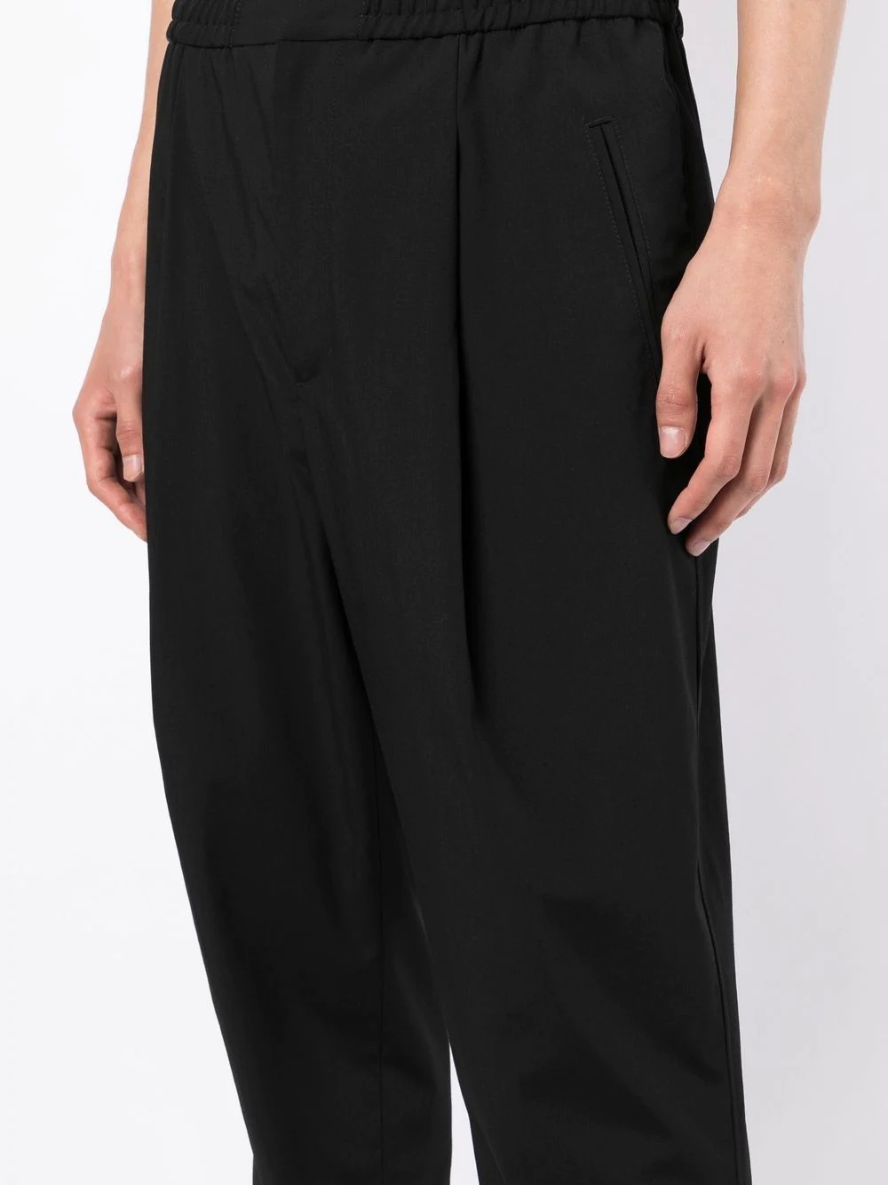 single-pleat tapered trousers - 5