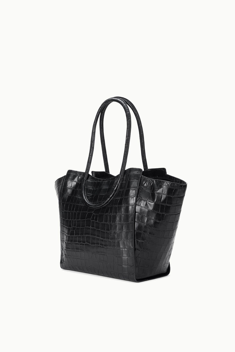 STAUD STAUD MAUDE TOTE BAG BLACK CROCO outlook
