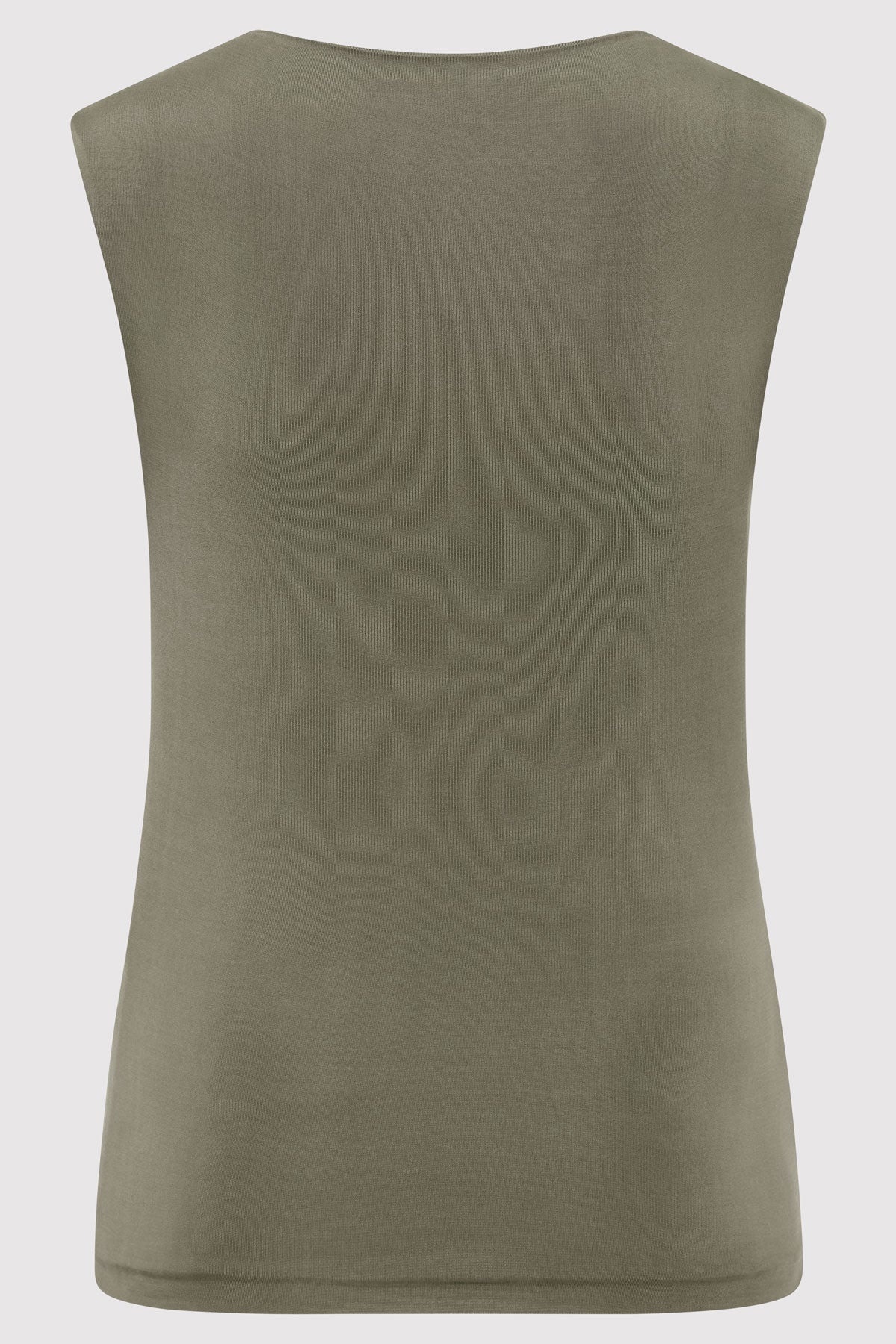 Cupro Jersey Top - Smokey Olive - 7