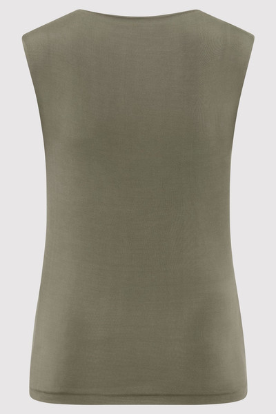 ST. AGNI Cupro Jersey Top - Smokey Olive outlook