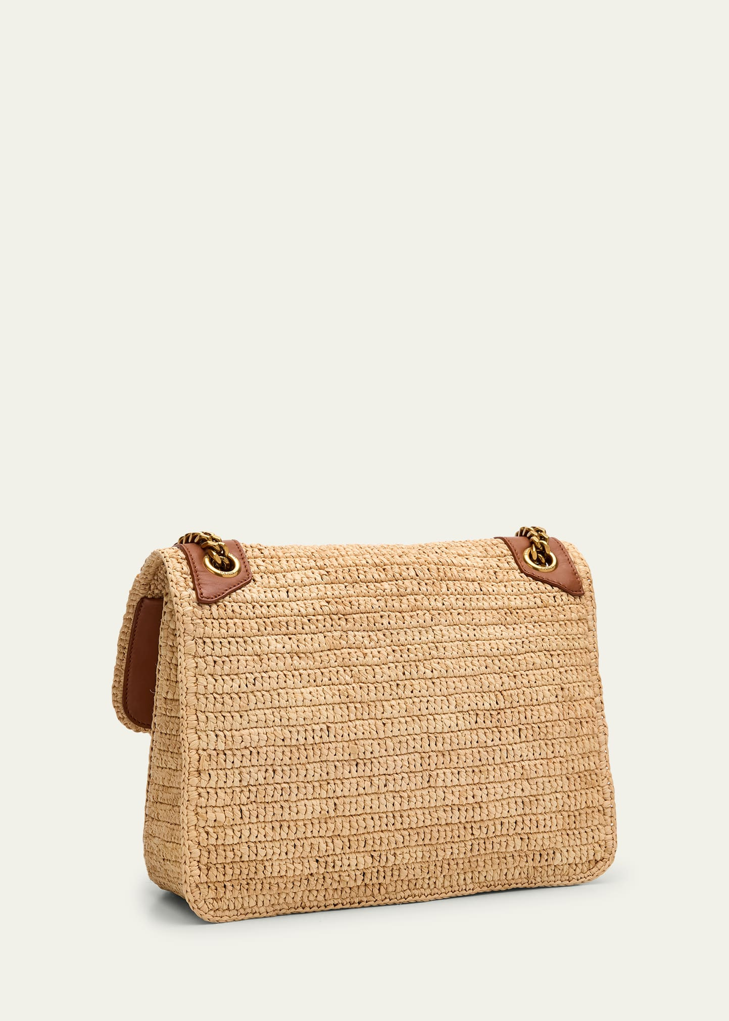 Niki Medium YSL Shoulder Bag in Raffia - 3