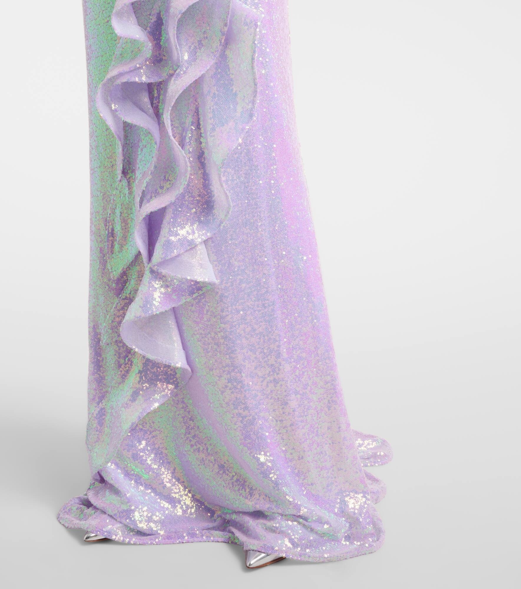 Radiella Wave ruffled sequined gown - 5