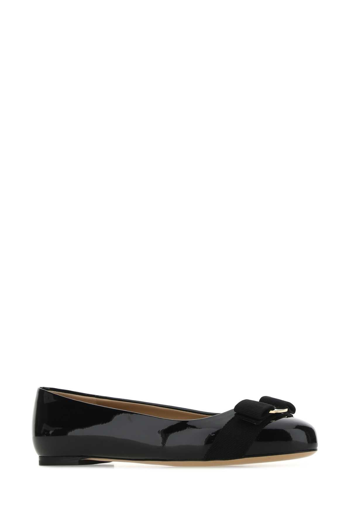 Salvatore Ferragamo Women Black Leather Varina Ballerinas - 2