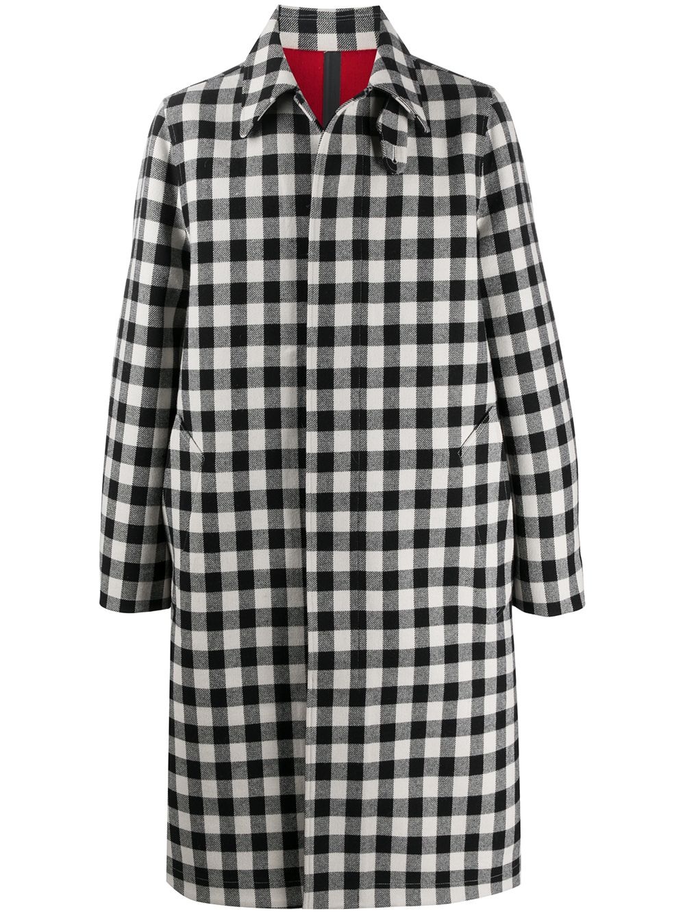 checked mac coat - 1