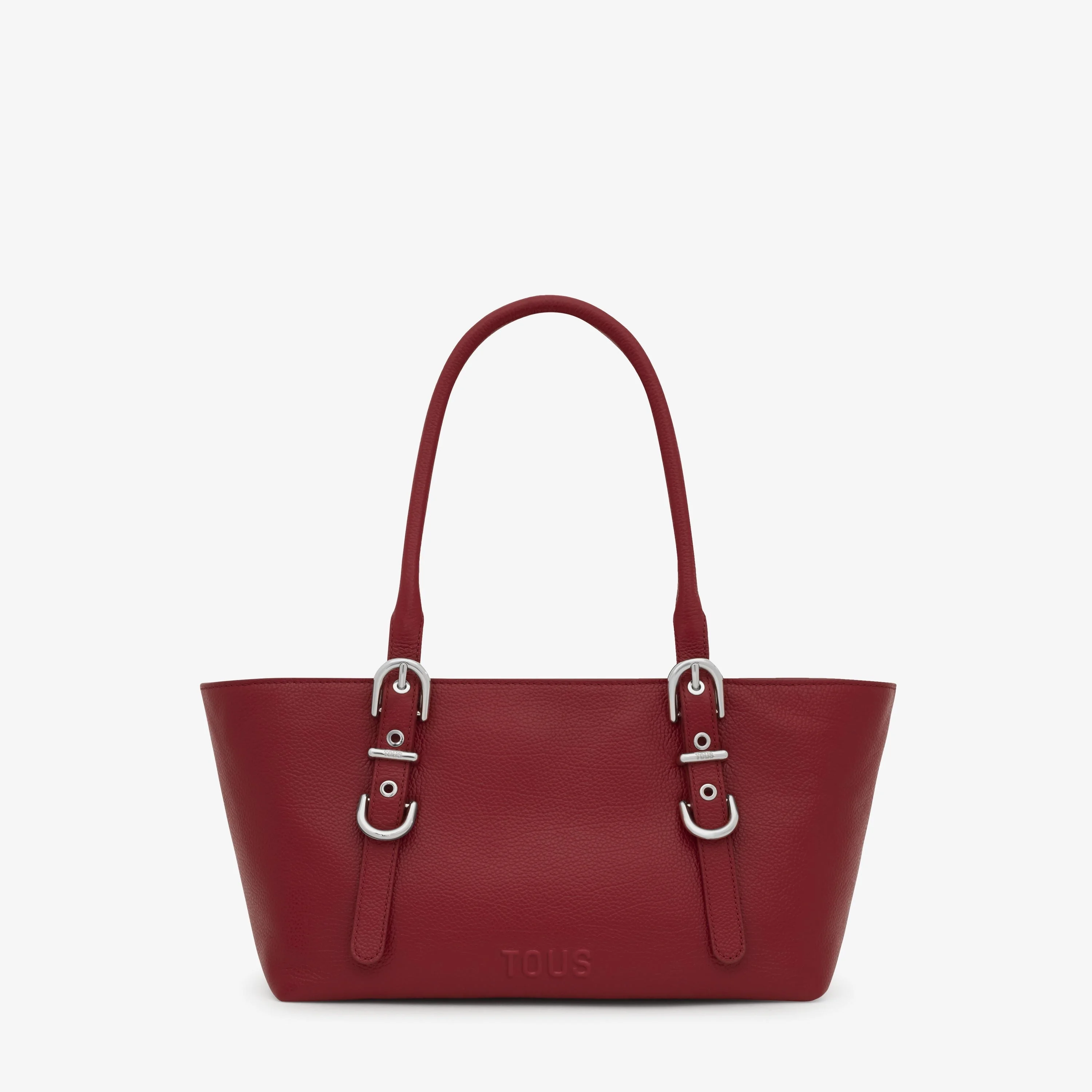 Medium burgundy-colored leather Tote bag TOUS Buckles - 1