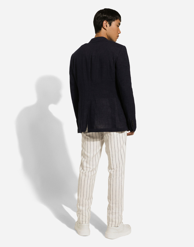 Single-breasted linen-blend Sicilia-fit jacket 3