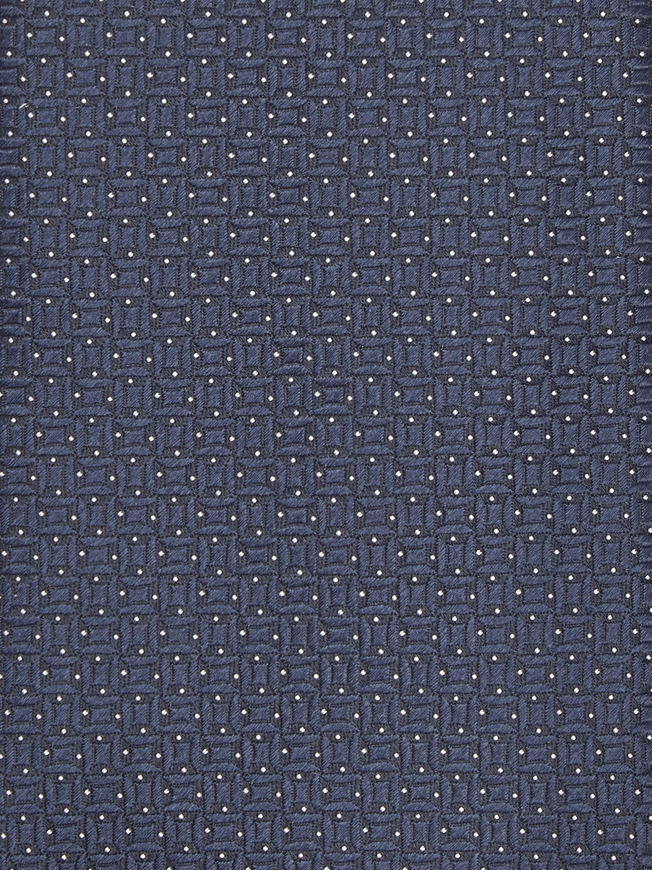 DARK BLUE CENTO FILI SILK TIE - 2