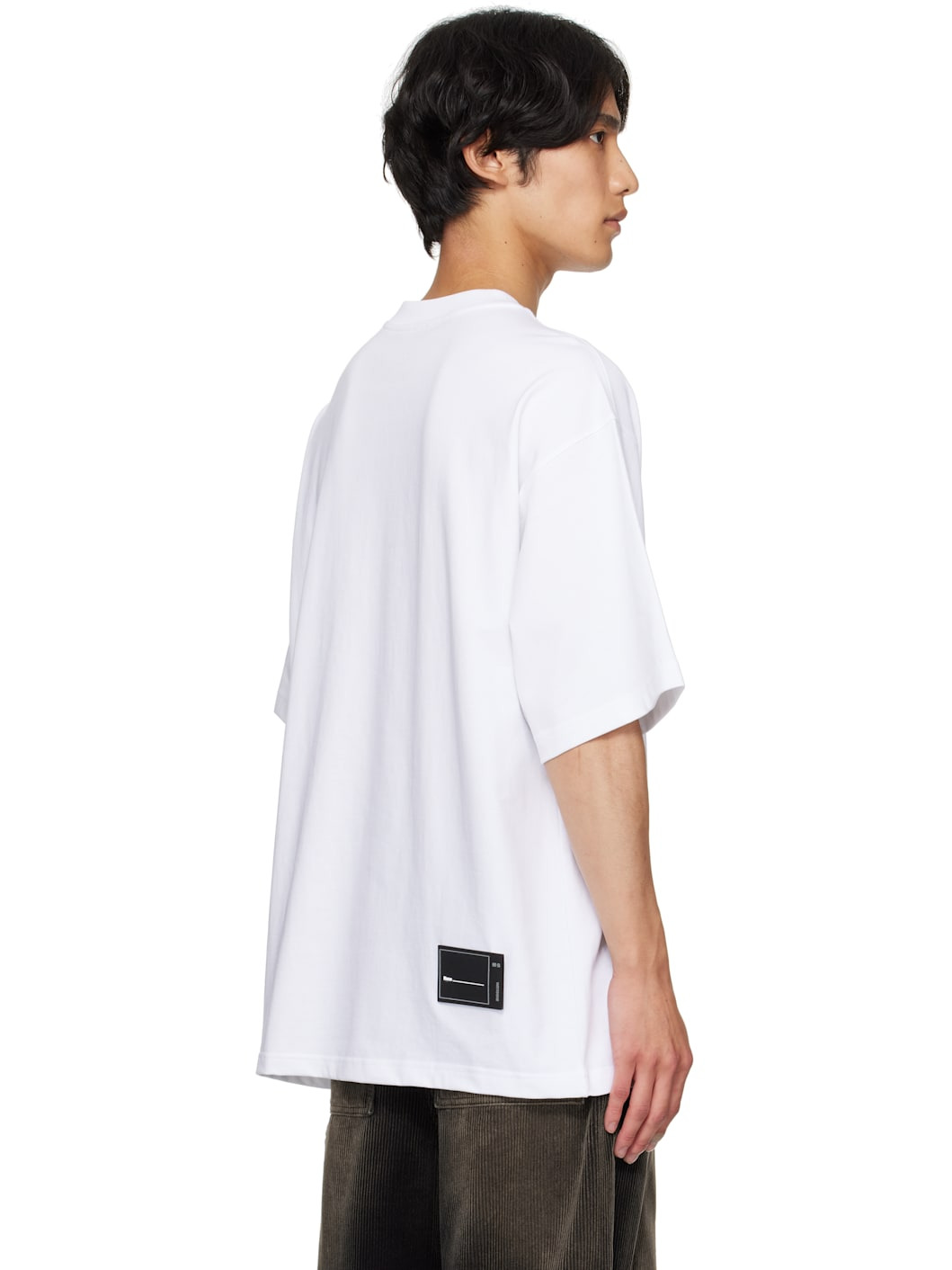 White Cotton 'WD' Logo T-shirt - 3