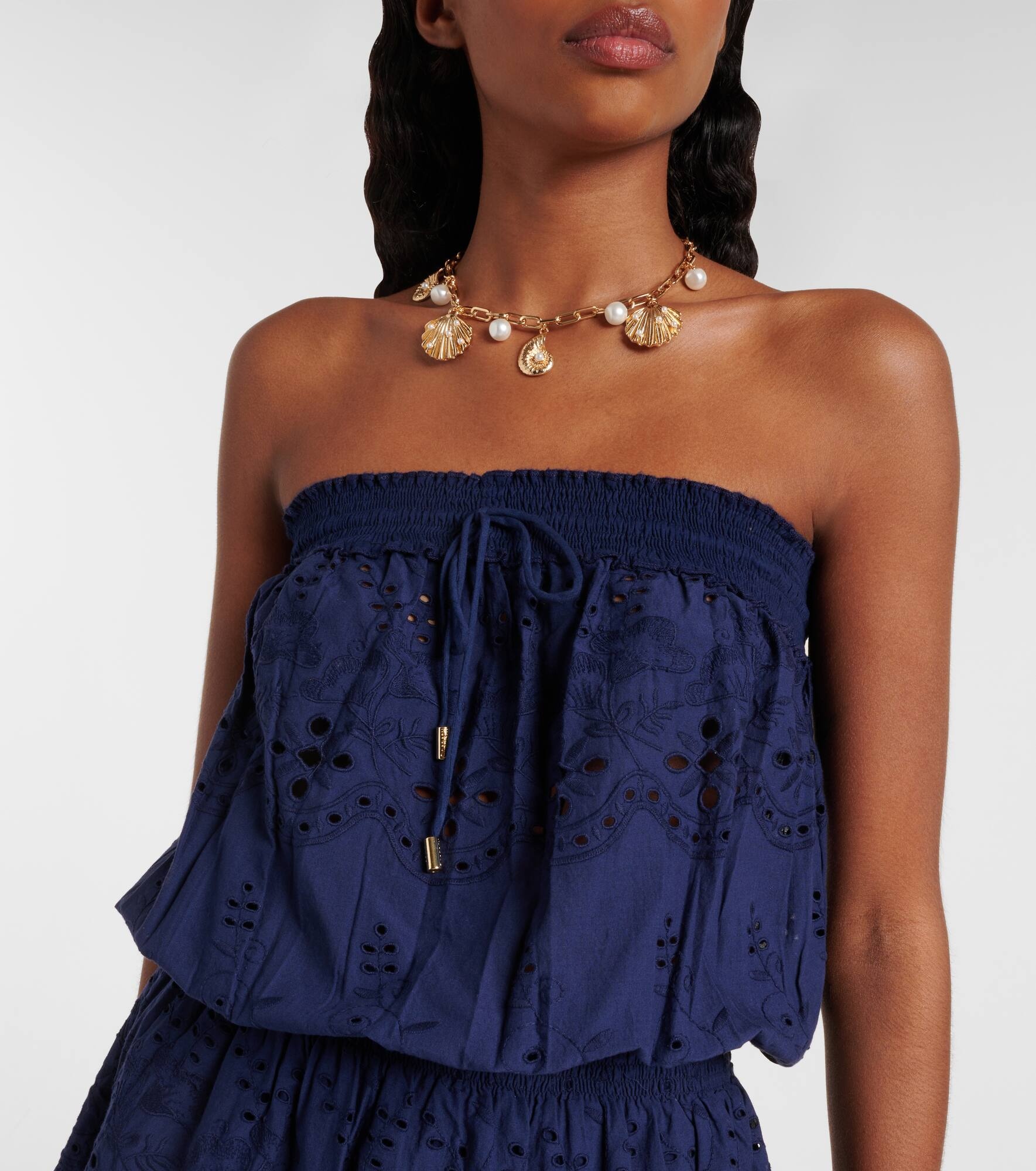 Colette cotton broderie anglaise minidress - 4