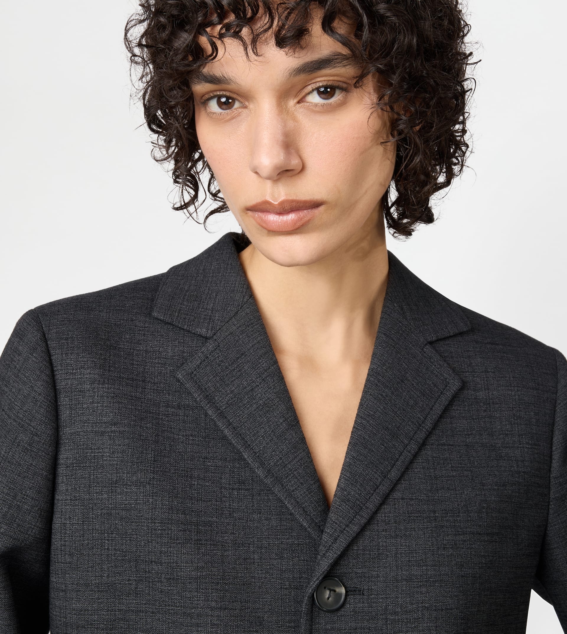 COTTON BLEND JACKET - GREY - 5