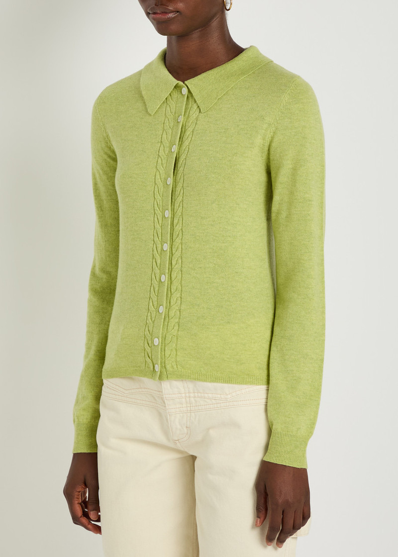 DAMSON MADDER. Damson Madder Voula Wool and Cashmere-blend Cardigan outlook