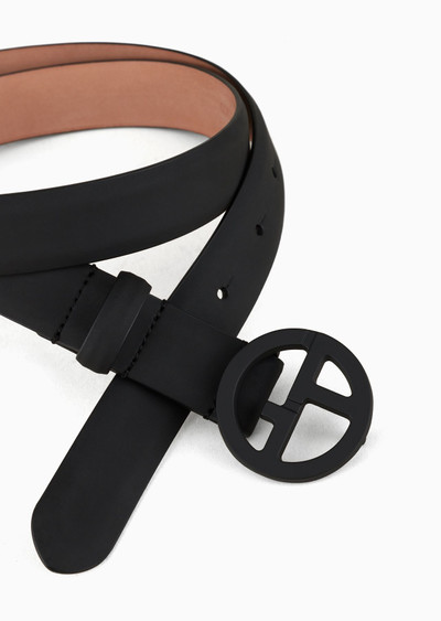 GIORGIO ARMANI Rubberised-leather belt outlook