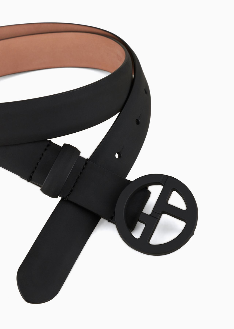 GIORGIO ARMANI Rubberised-leather belt outlook