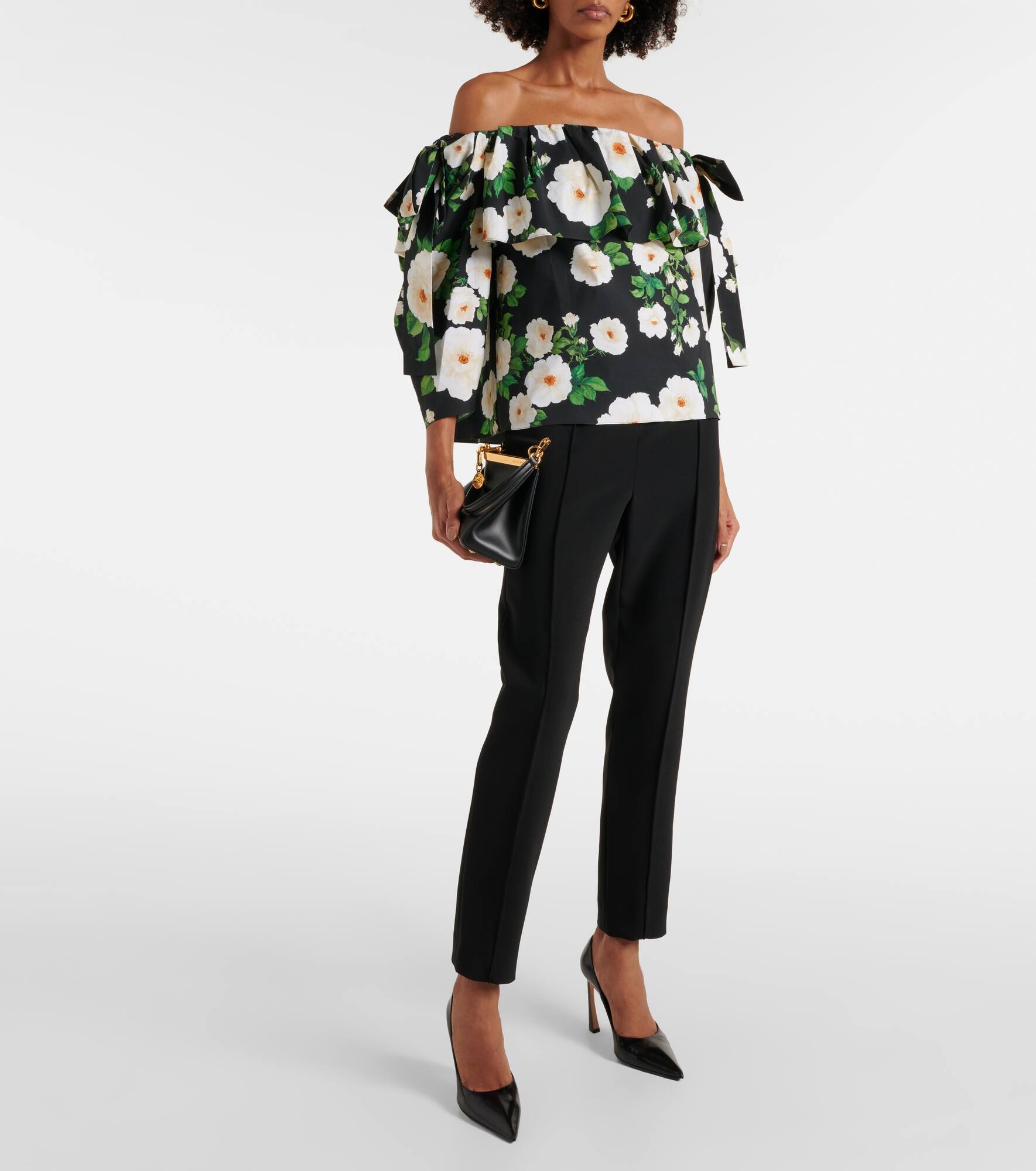 Floral off-shoulder top - 2