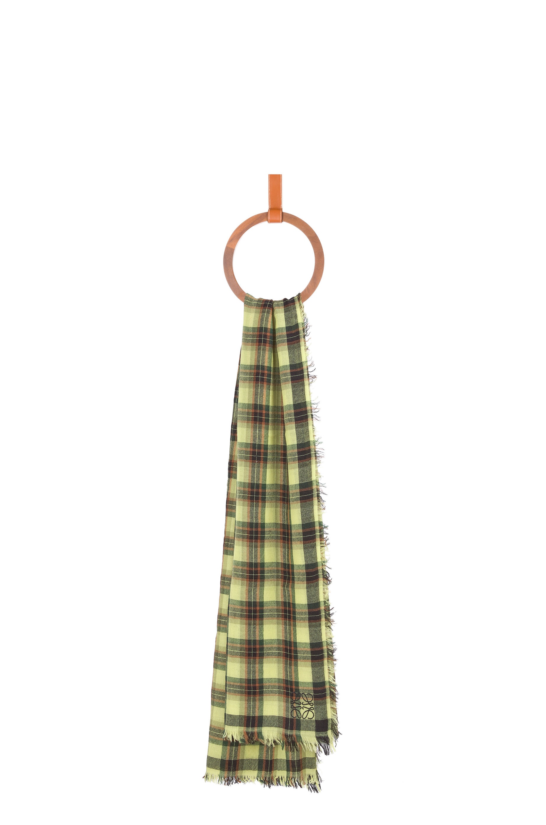 Checks scarf in cashmere - 1