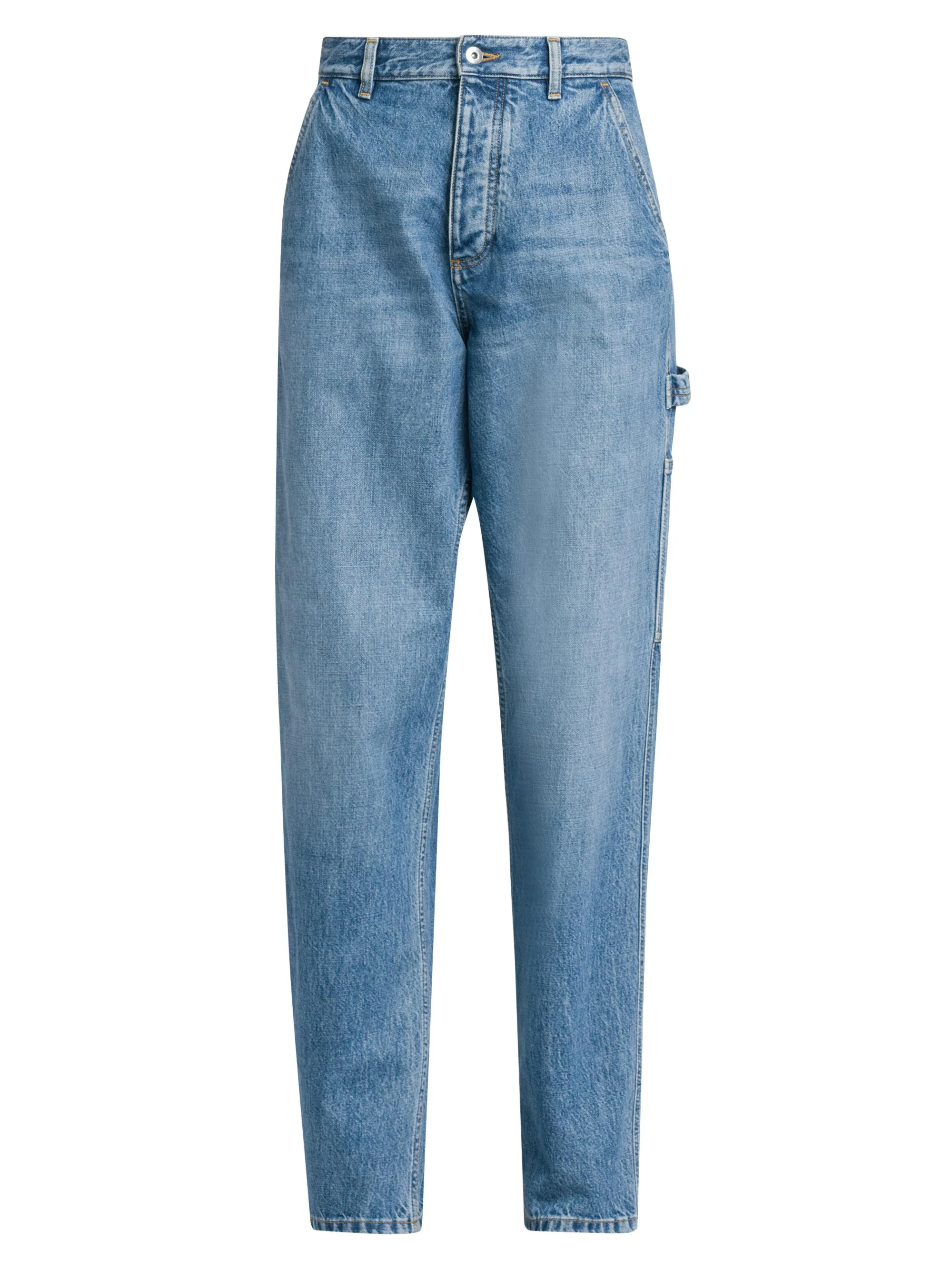 Women's Vintage Straight-Leg Cargo Jeans - Mid Blue - 1
