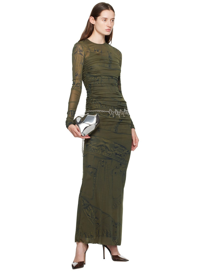 Blumarine Green Crewneck Maxi Dress outlook