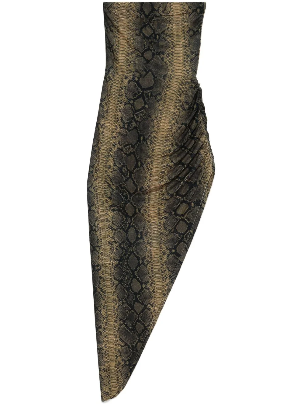 strapless side-drape gown - 1