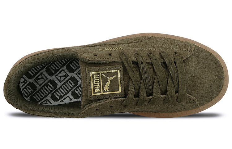 (WMNS) PUMA Suede Platform Trace 'Olive Night' 365830-03 - 5