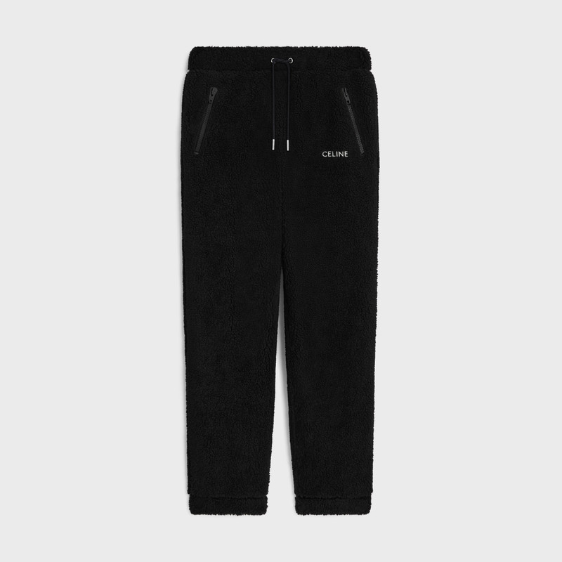 celine loose track pants in jersey fleece 1