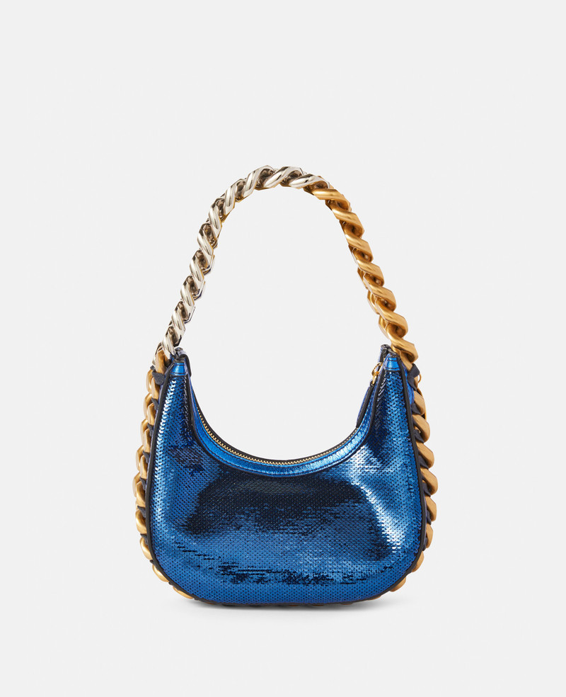 Stella McCartney Frayme Mini Zipped Sequinned Shoulder Bag outlook