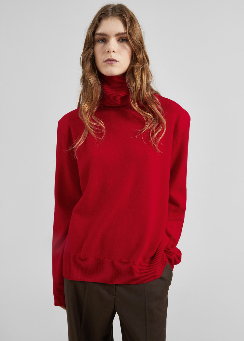 Koler Padded Knit Turtleneck - Red 4
