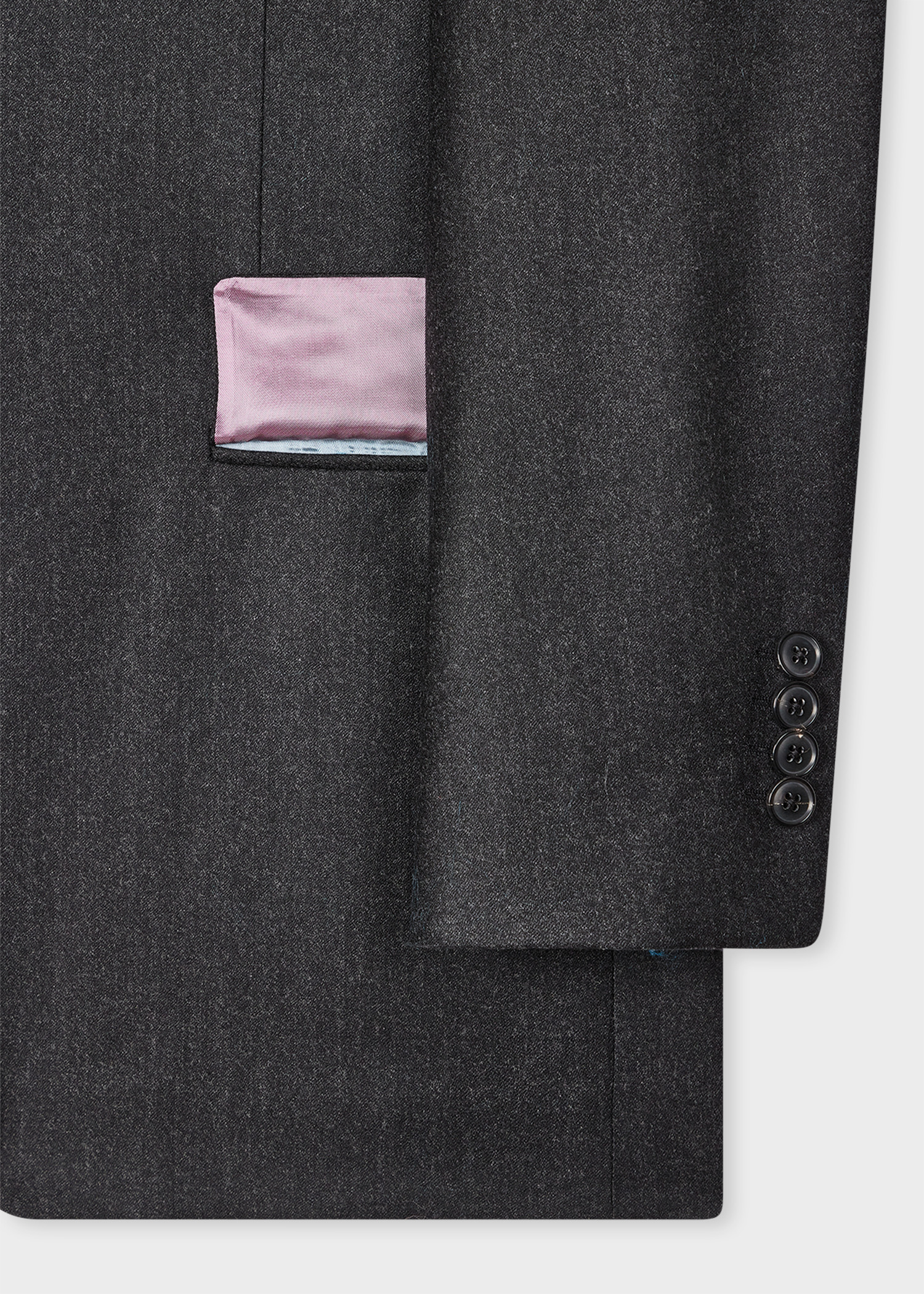 Tailored-Fit Charcoal Overdyed Wool-Cashmere Flannel Blazer - 3