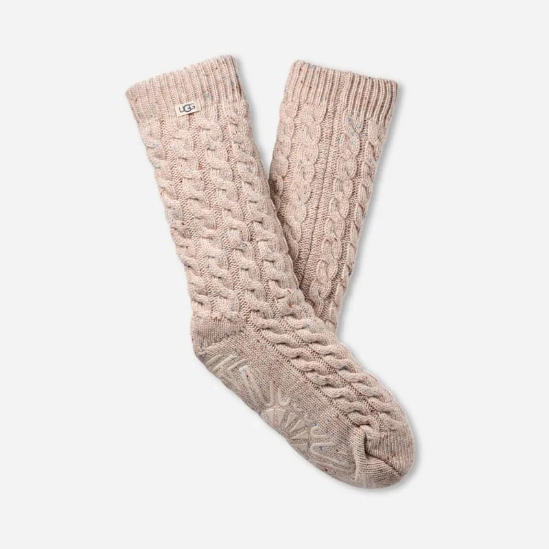 ® Women's Elowyn Cable Knit Fleece Lined Acrylic Blend in Cream Confetti - 1