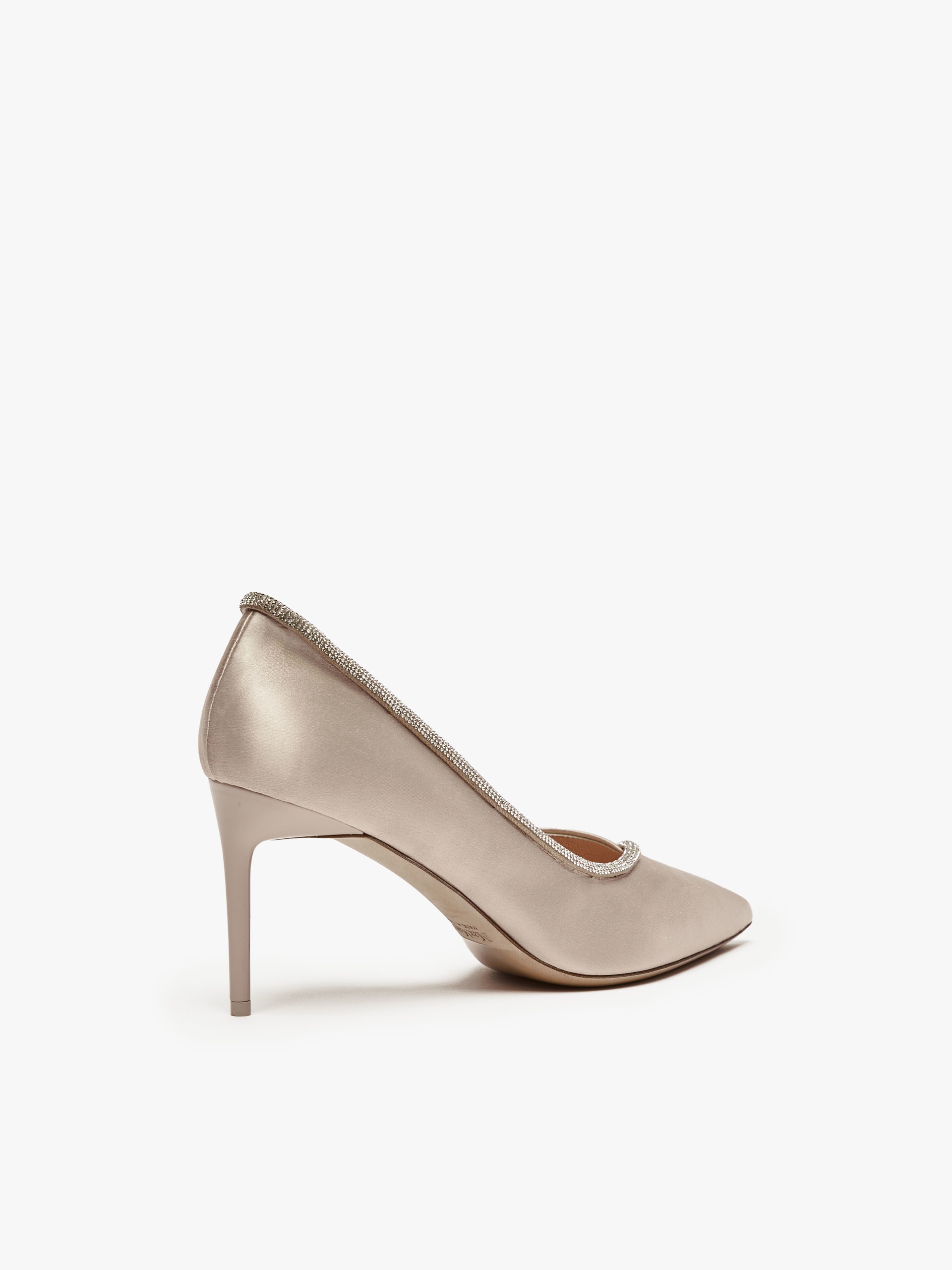 PUMPCRYSTAL80 Crystal-adorned satin court shoes - 3