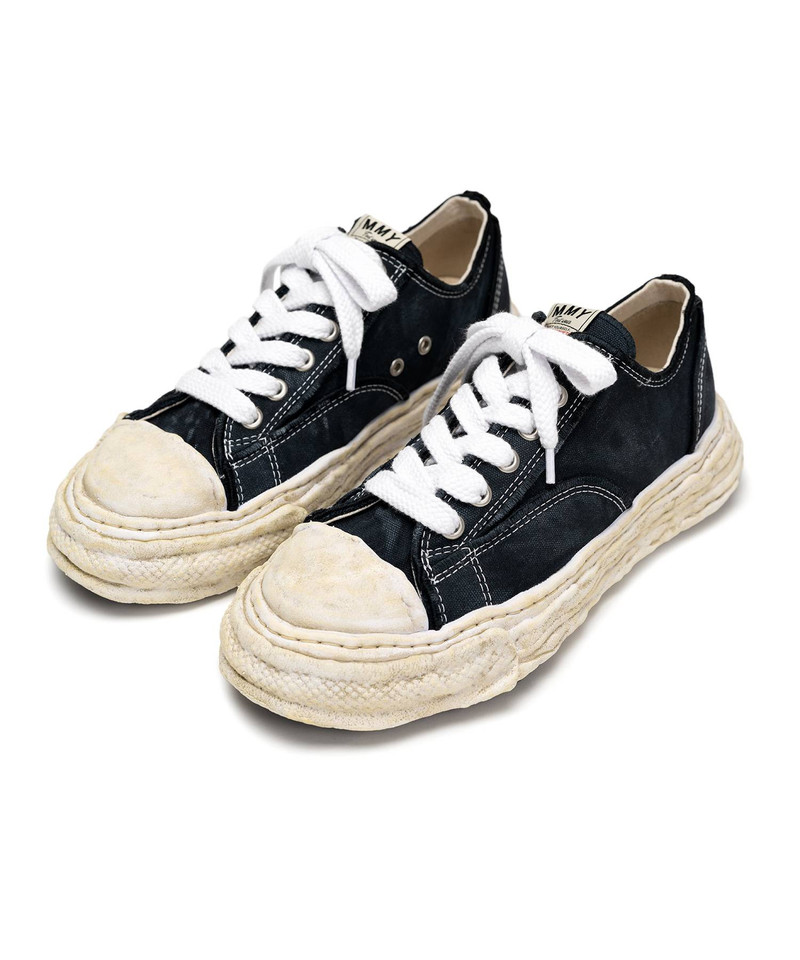 "PETERSON23" OG Sole Vintage Effect Embroidered Canvas Low-top Sneaker 10