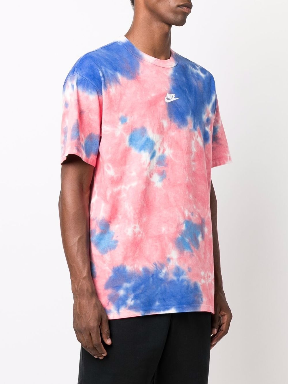 logo-print tie-dye effect T-shirt - 3