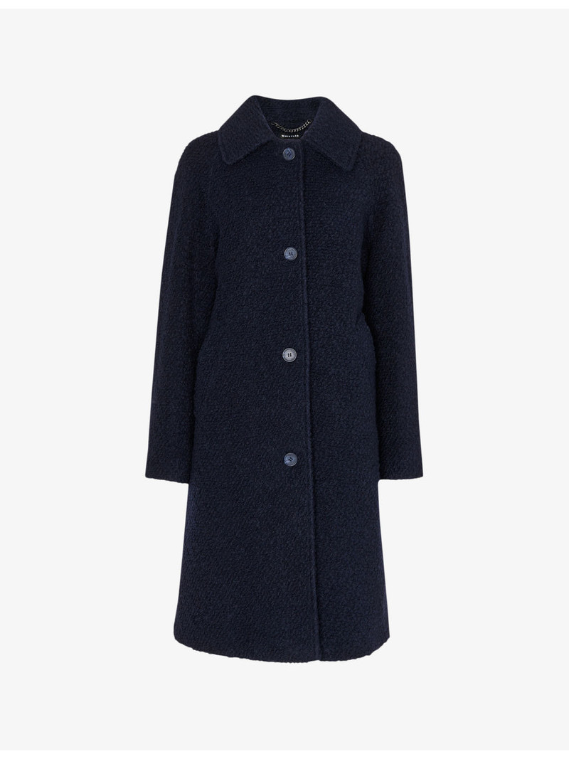 Romy collared boucle wool-blend coat 1