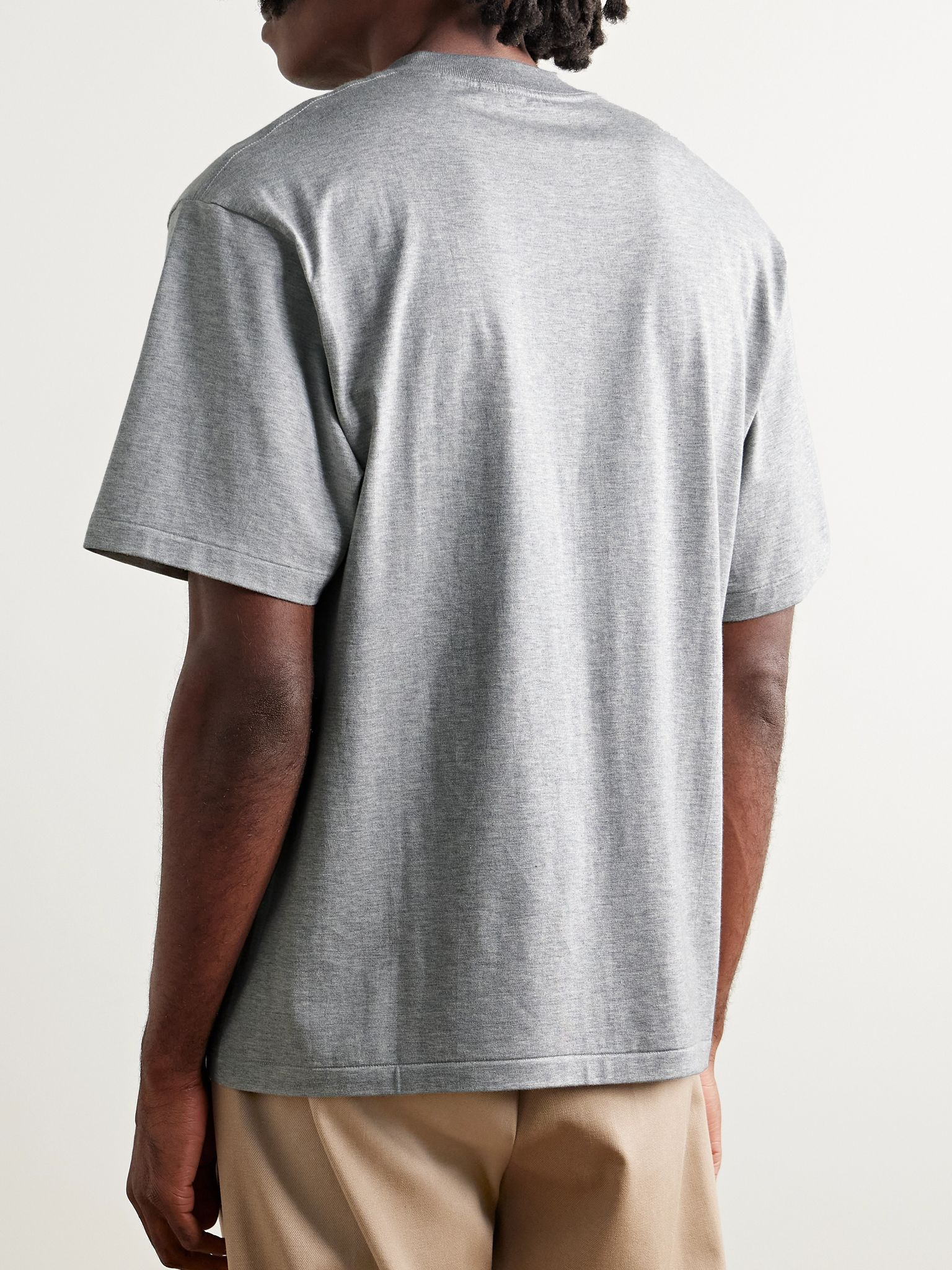 Suvin Supima Cotton-Jersey T-Shirt Gray - 4