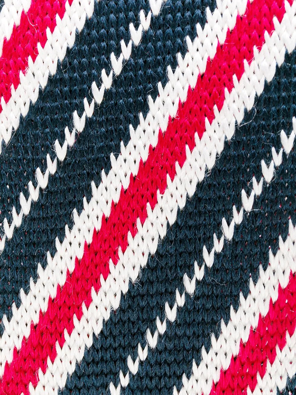 striped knitted silk tie - 2