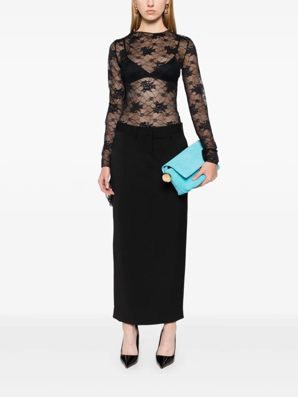 Lace Volant Sleeves Body - 2