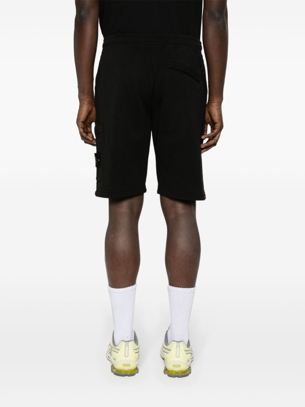 Compass-badge cotton track shorts - 4
