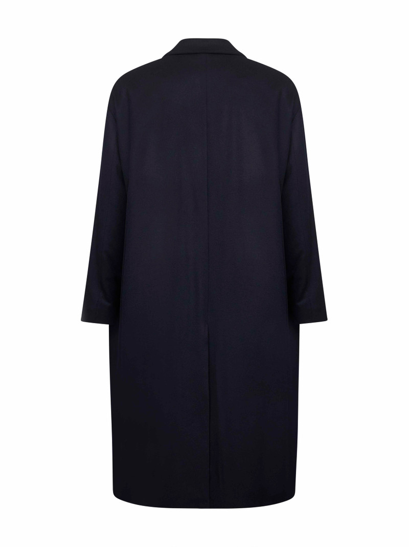 GIORGIO ARMANI Blue cashmere cloth single-breasted coat outlook