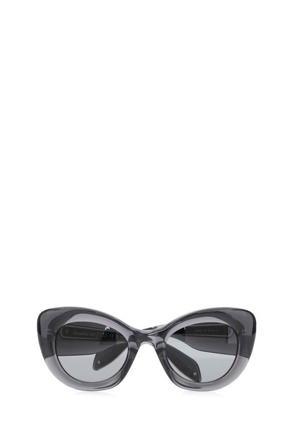 サングラス alexander mcqueen Dark grey acetate The Curve sunglasses Alexander McQueen Alexander Mcqueen Woman Dark Grey Acetate