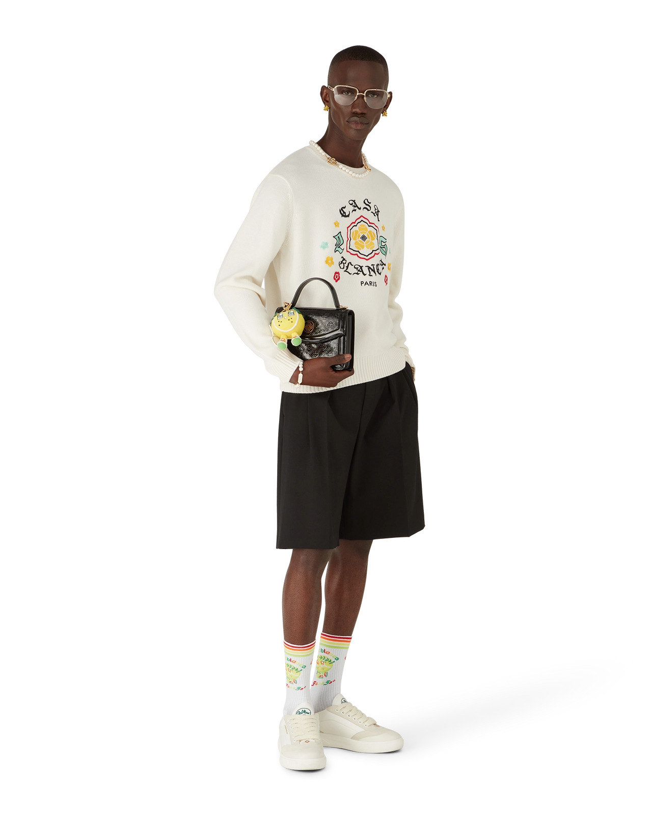 Emblem Merino Knit Crew Neck | Casablanca Paris - 5
