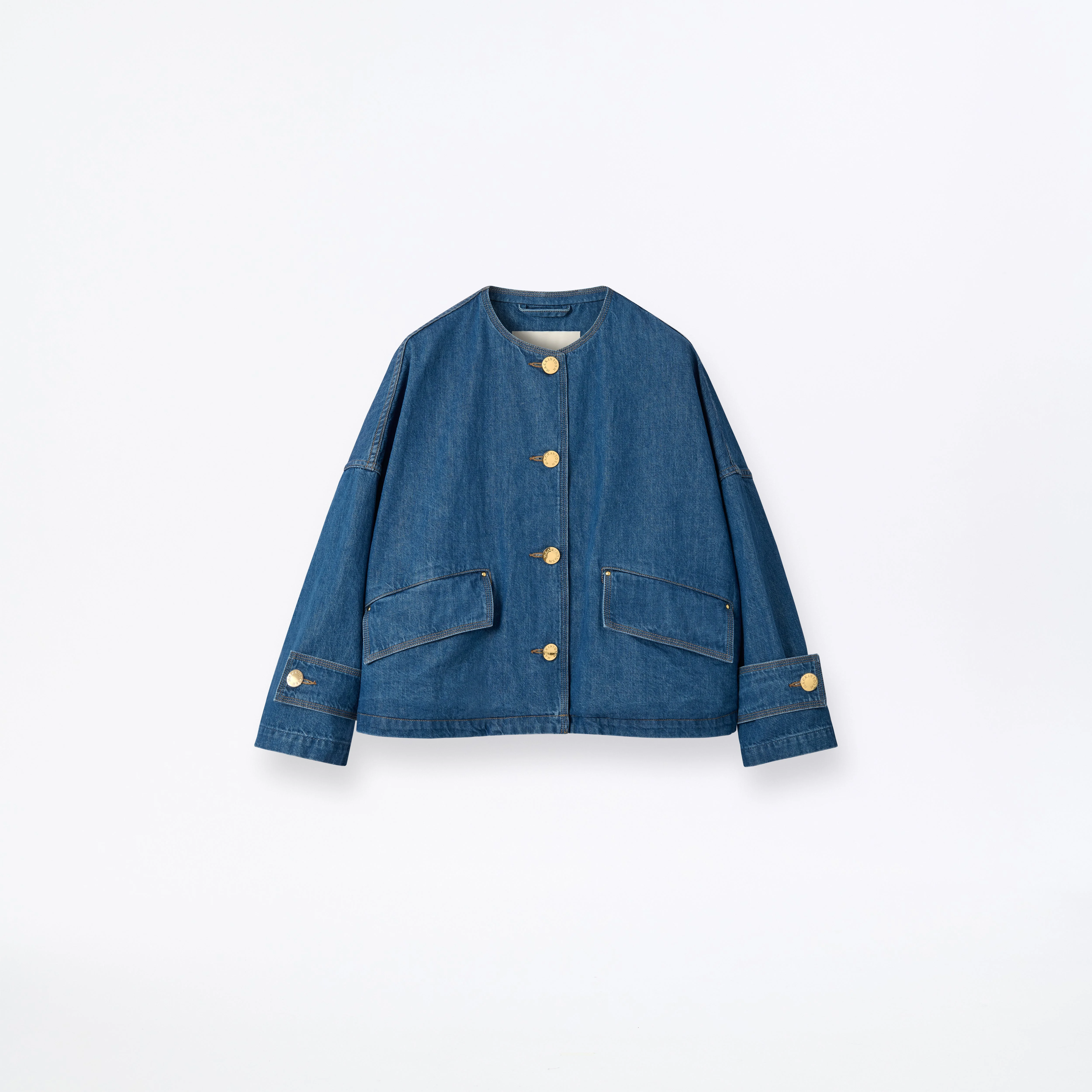 Humbie Collarless Denim Jacket - 1