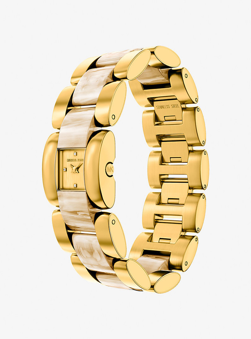 Petite Darrington Gold-Tone and Tortoiseshell Acetate Watch 5