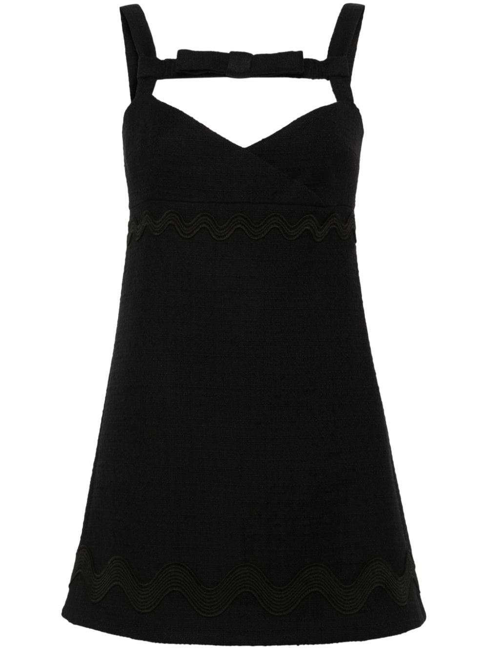 scallop-trim mini dress - 1