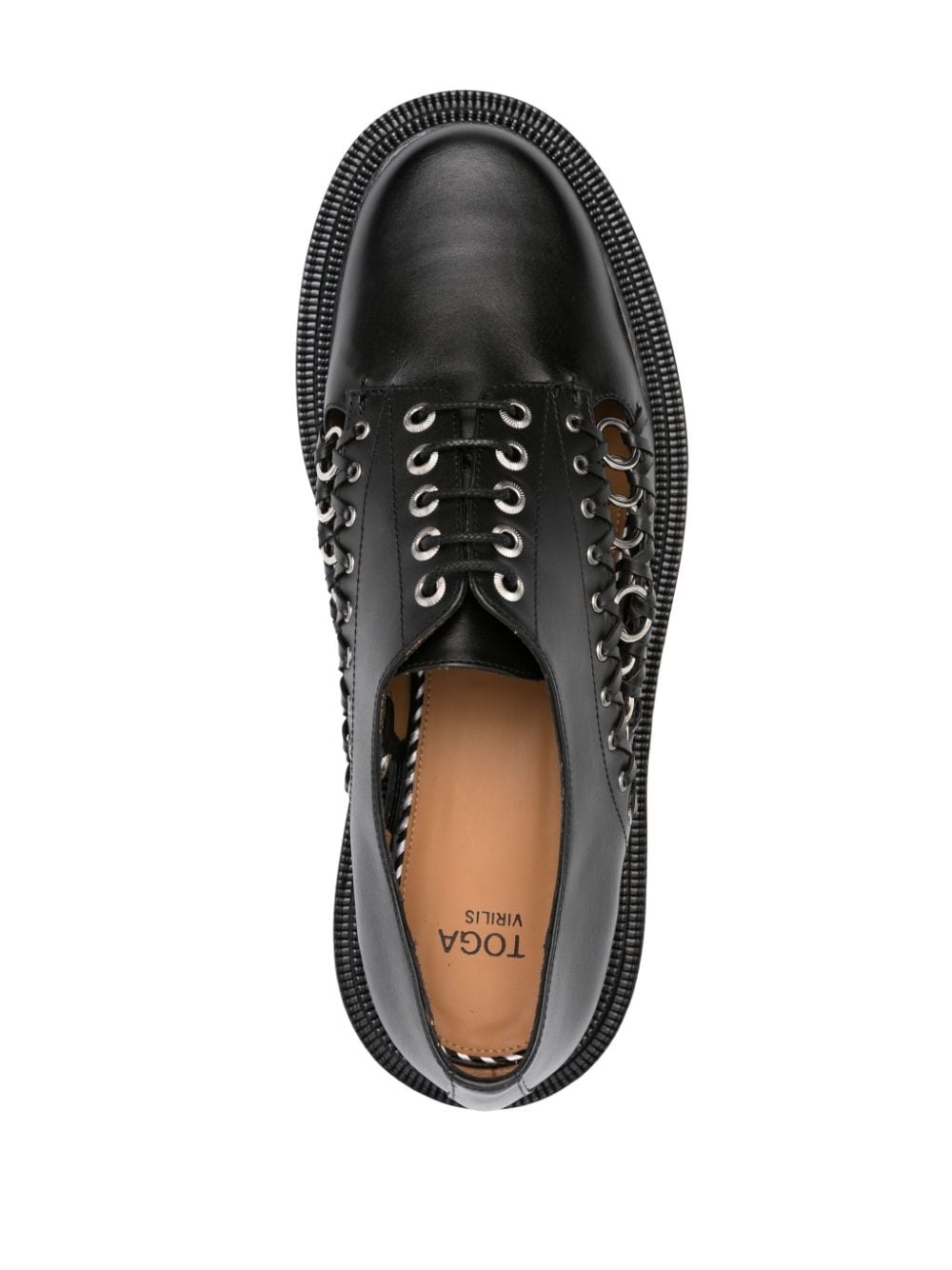 ring-embellished oxford shoes - 4