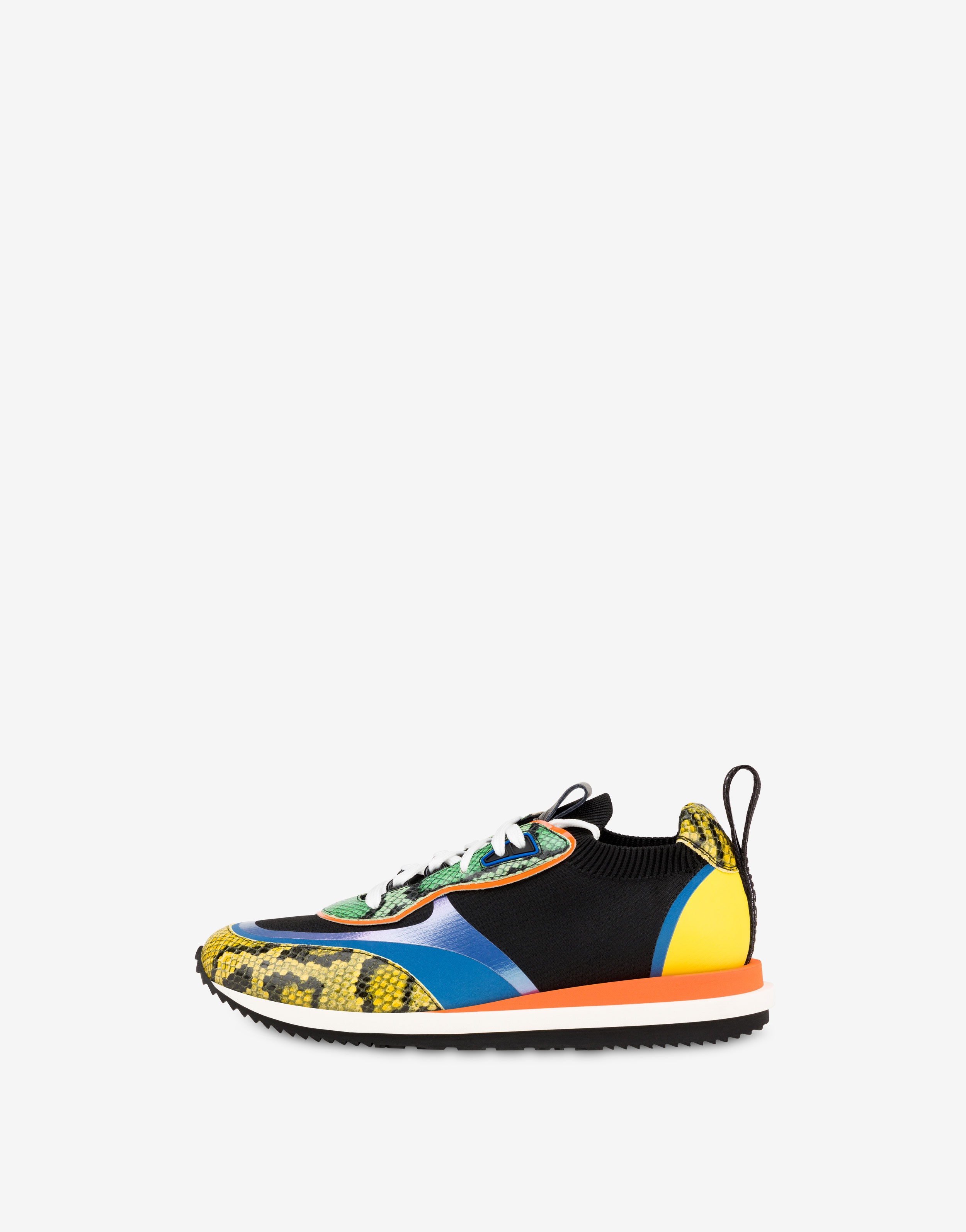 DAILY RUNNING SOCK SNEAKERS WITH PYTHON-PRINT DETAIL - 2