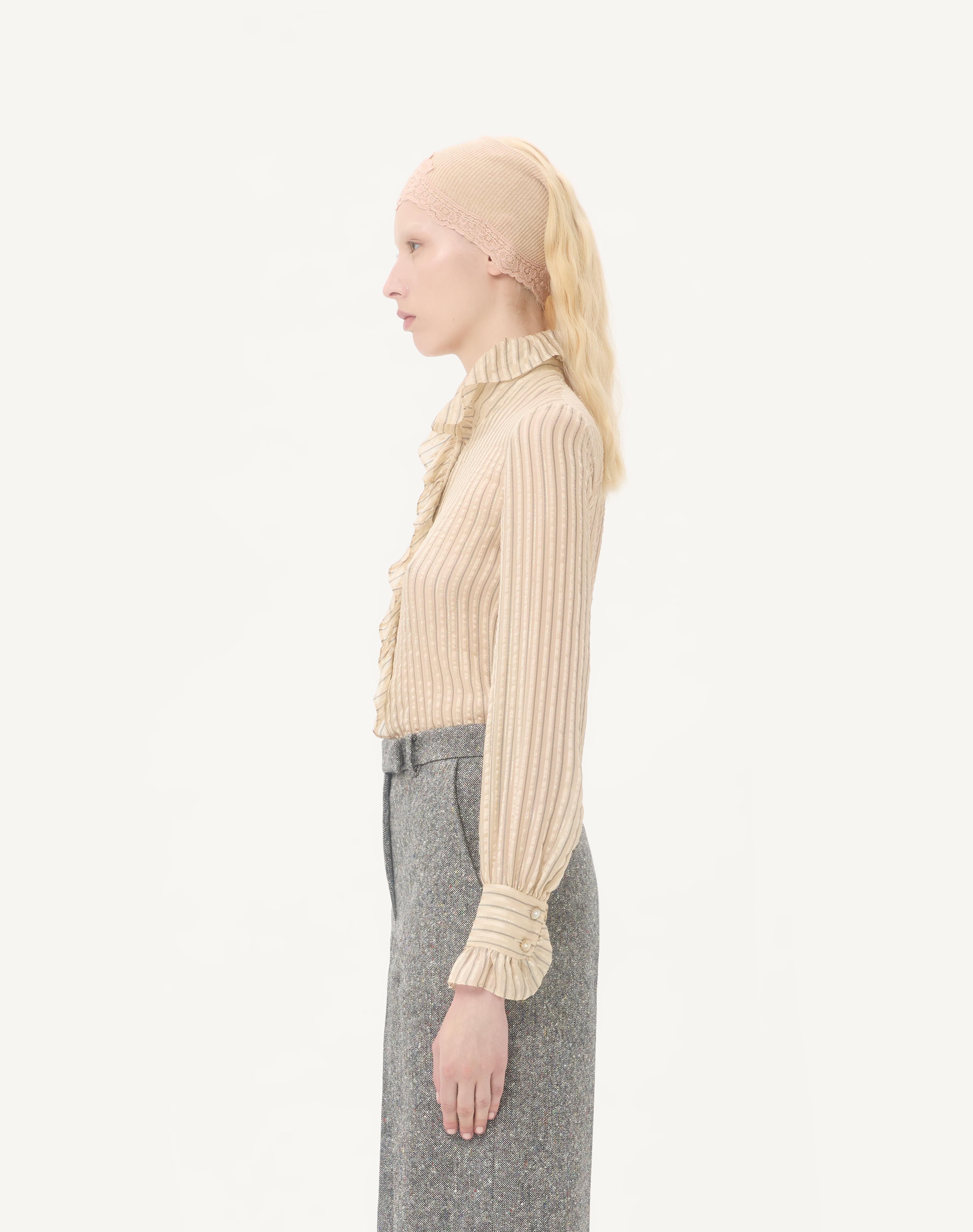 SEERSUCKER LAMÉ SHIRT - 5