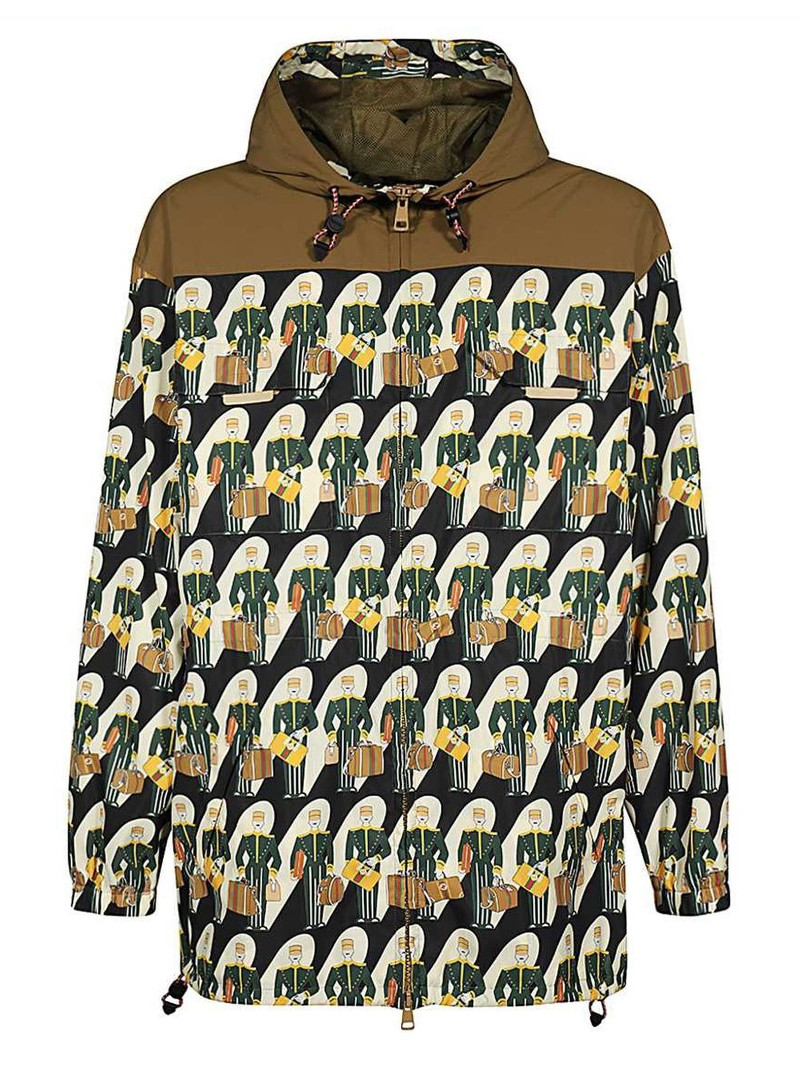 Porter-print zip-up jacket 1