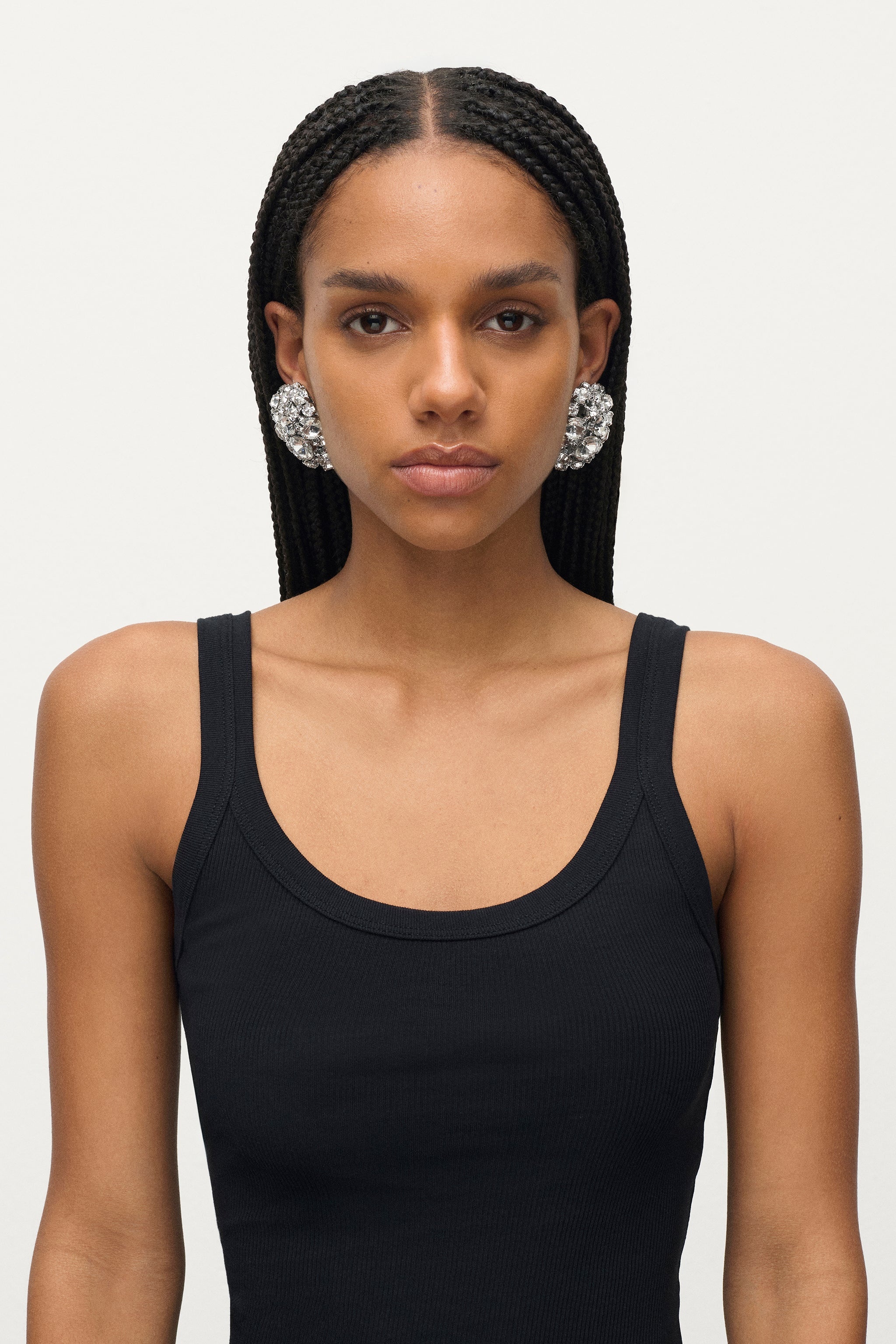 CRYSTAL CLUSTER HEART EARRINGS - 2