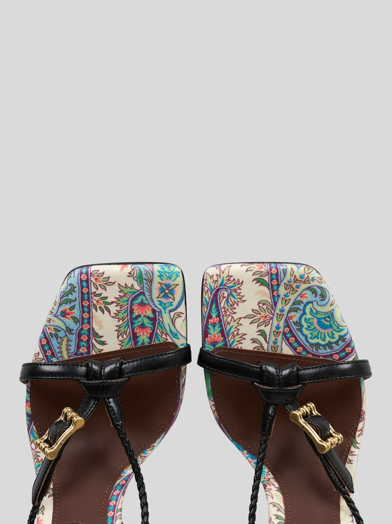 Etro HIGH-HEELED SANDALS IN WOVEN LEATHER outlook