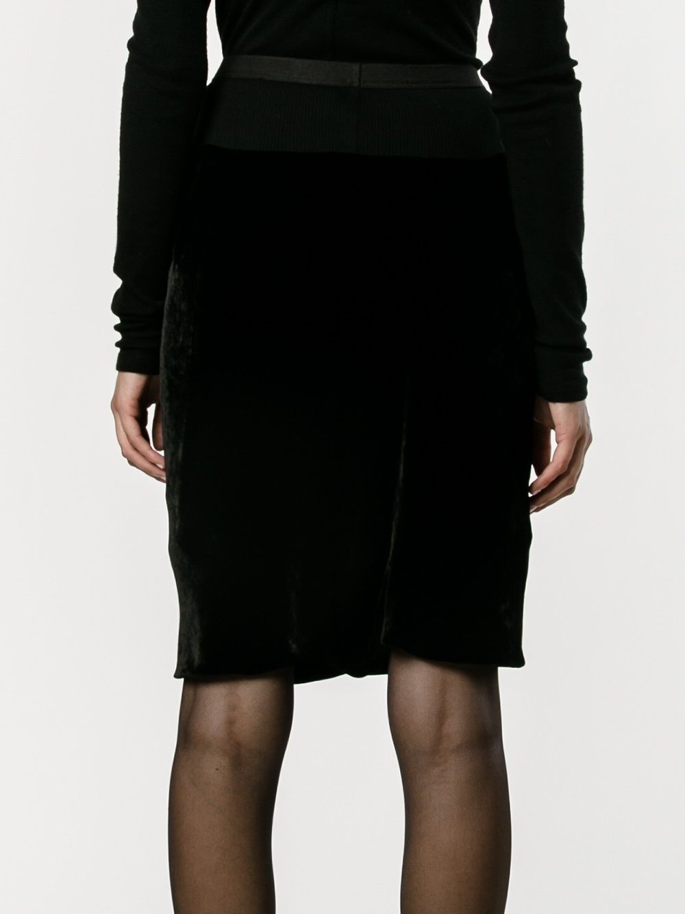 velvet knee shorts - 4