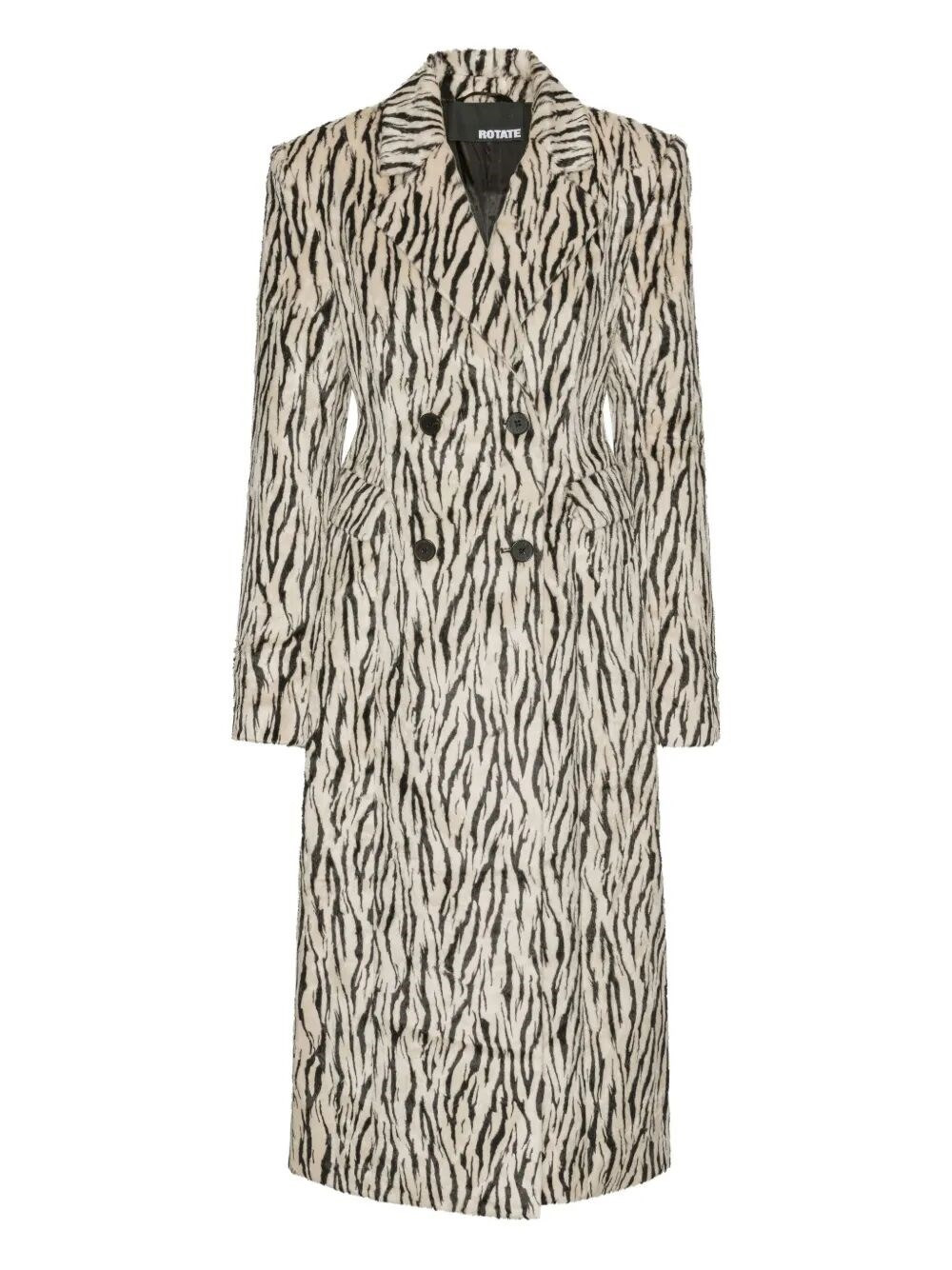 Printed Faux Fur Coat - 1